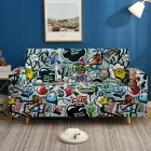 Чехол для дивана, эластичный, в стиле хип-хоп, с принтом граффити, для секционного дивана домашние угловые, 1, 2, 3, 4 места