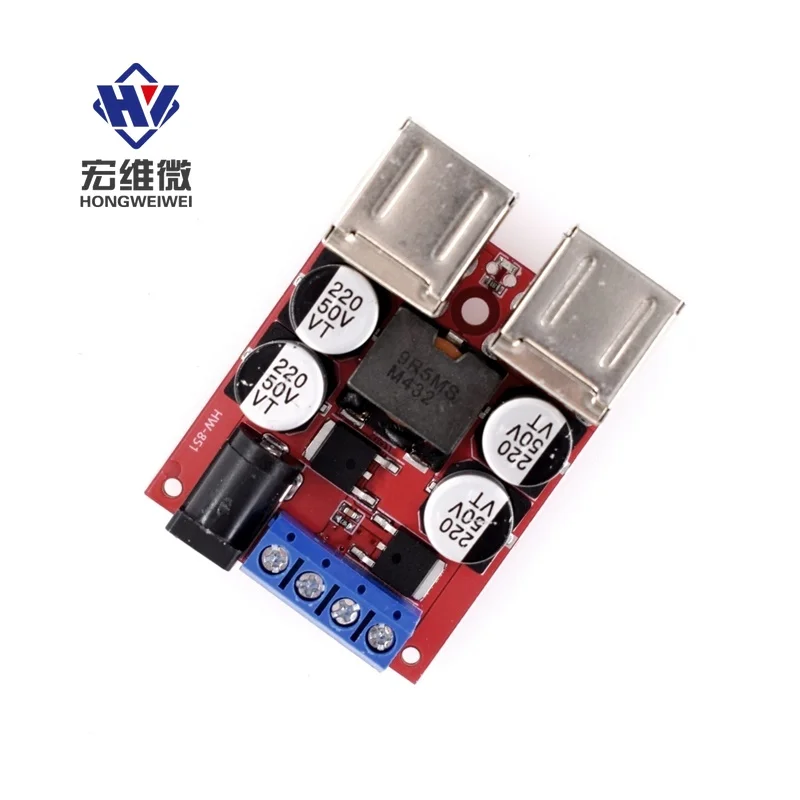 

DC-DC Power Step-down Module 8V35V To 5V8A 4USB Automatic Boost Power Isolation Module for Android IOS Mobile Phone Car Charger