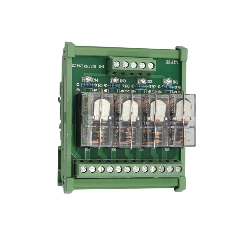 Din рейка крепление Ac/Dc 12 V/24V Управление 4 Spdt 16A Мощность триггерный релейный модуль