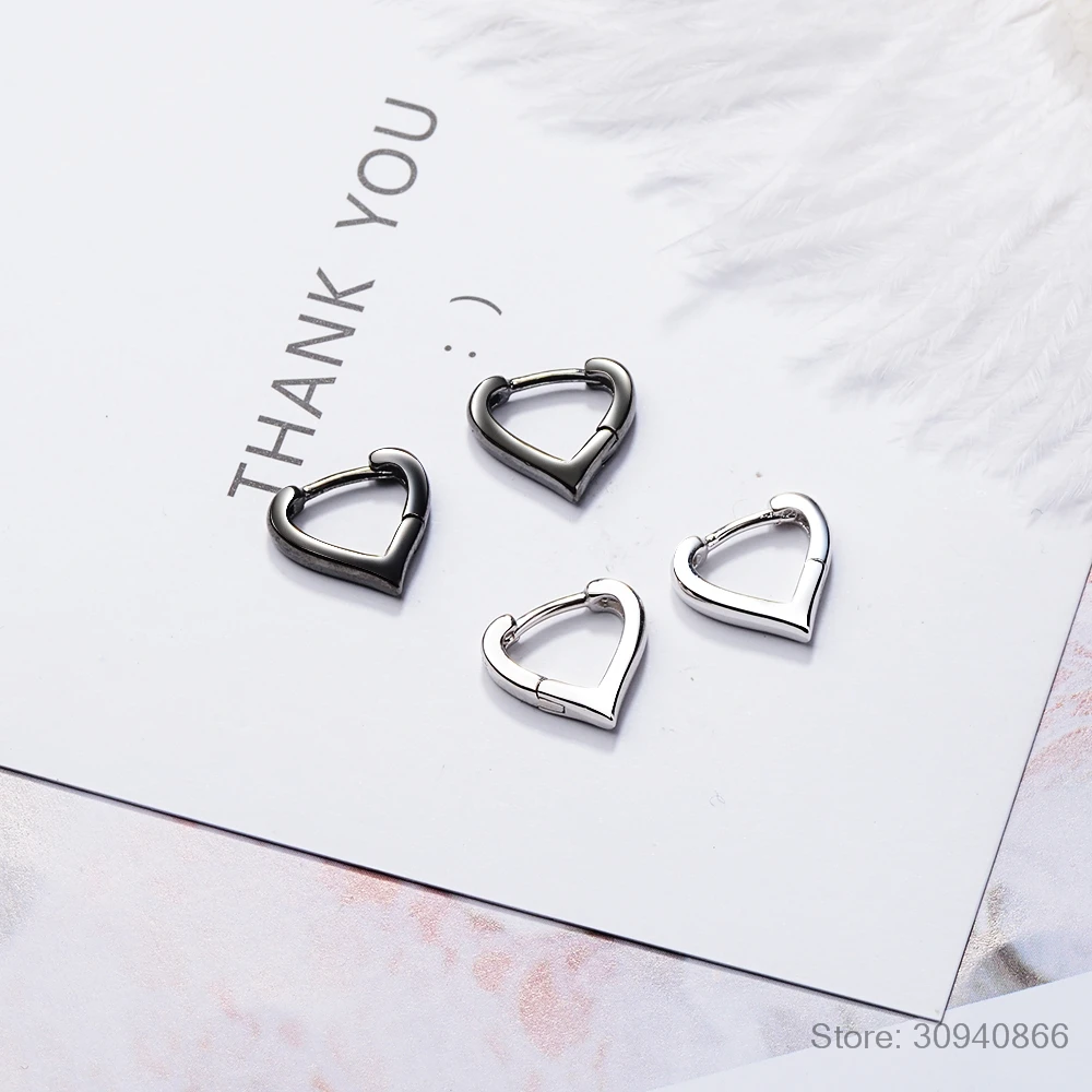 925 Sterling Silver Heart Hoop Earring Golden Bridesmaid Ear Buckle Wholesale Price | Украшения и аксессуары
