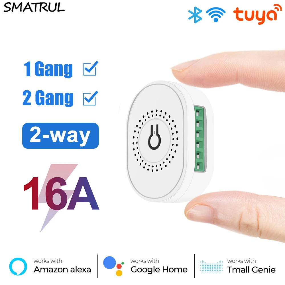 Смарт-светильник ключатель SMATRUL 16 А 1/2 клавиш Wi-Fi Bluetooth | Обустройство дома
