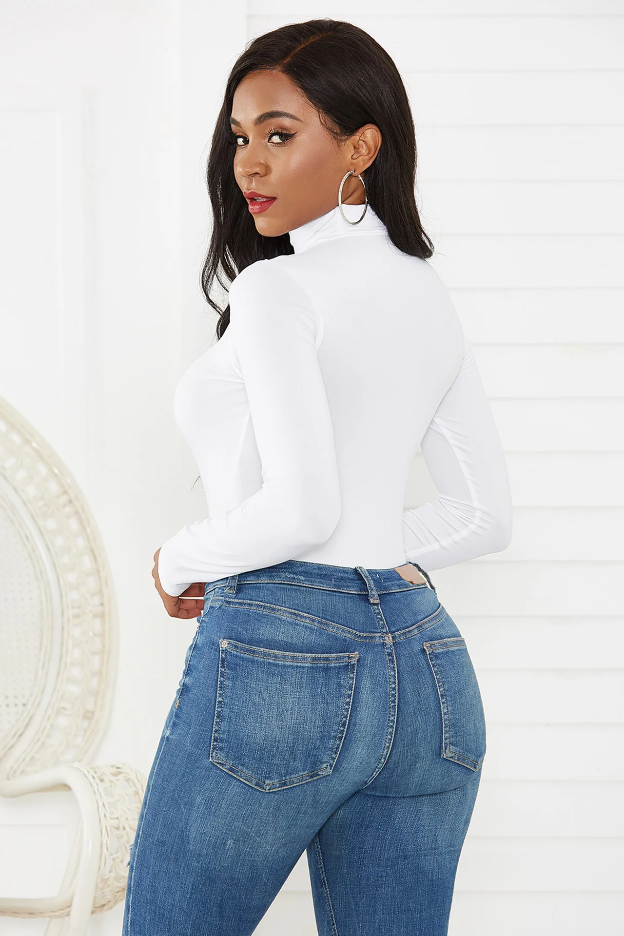 Mhysa Autumn Winter New Fashion Sexy women's sweater Bodysuits Women's Turtleneck Sweater body mujer Skinny jersey mujer