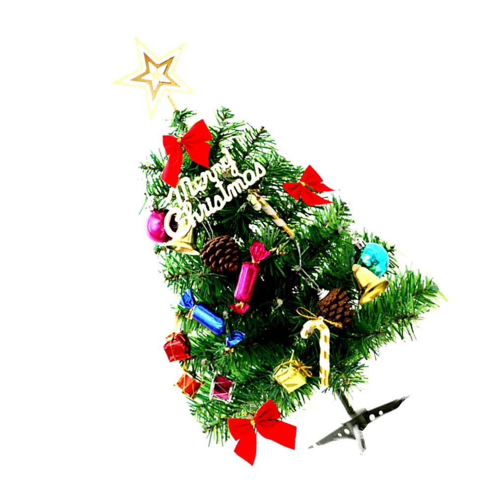 

Рождественская мини-елка для дома, офиса, гостиницы, настольное украшение из сосны, праздничное украшение, рождественские украшения для раб...