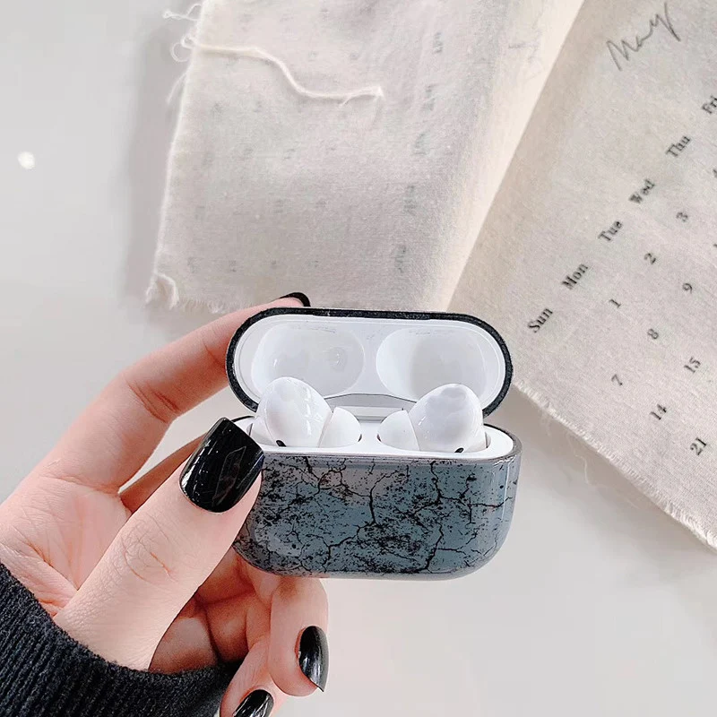 Pokrowiec чехол для Airpods 2 1 pro роскошный под мрамор hoesjes прозрачный Apple Air pods Airpod Чехол Etui