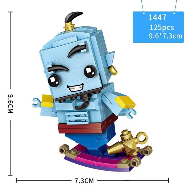 Мини-фигурка из мультфильма Disney nanobrick волшебная лампа в виде блока Русалка Ариэль