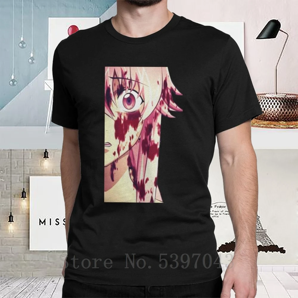 Yuno футболки мужские с принтом Mirai Nikki Gasai Аниме Манга Future Dairy японские яндере