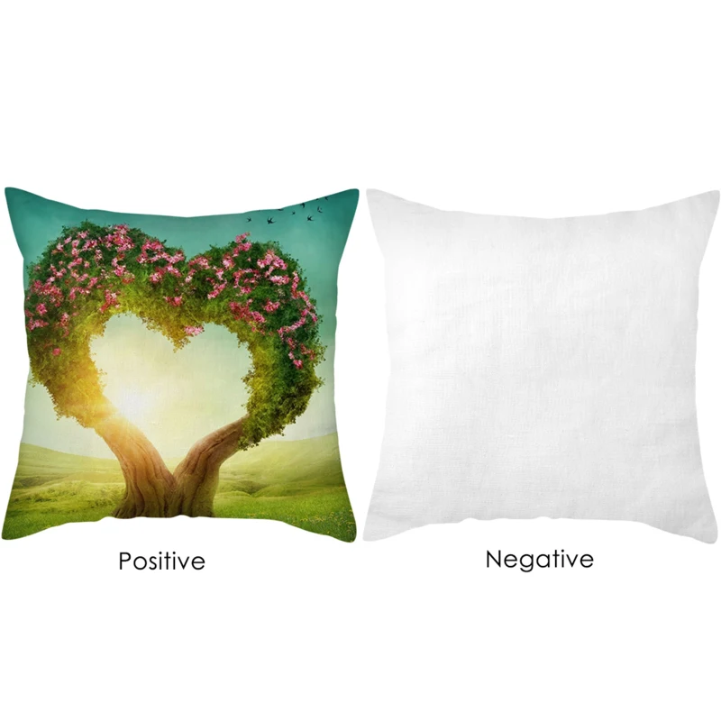 

Valentine's Day Decorative Pillowcase Love Heart Shape Tree Printing Throw Pillows Wedding Home Decor Bed Sofa Cushion Cover