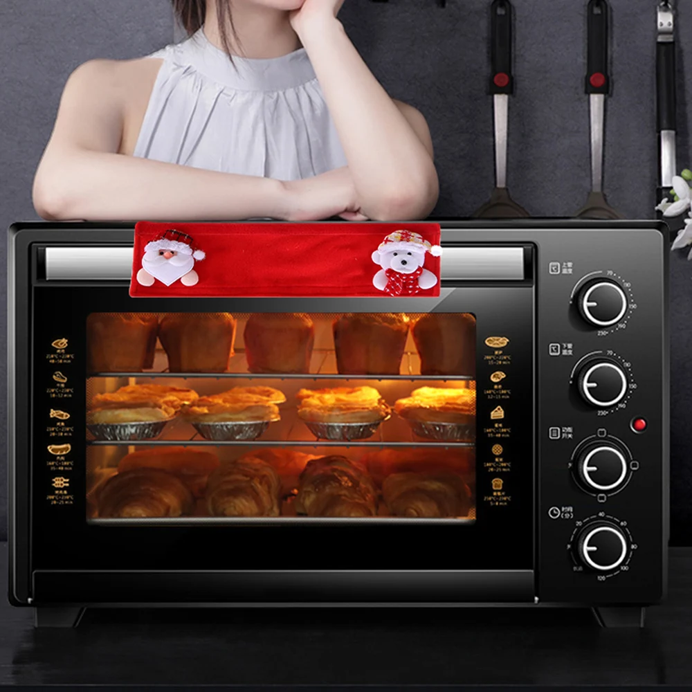 Рождественские чехлы на ручки набор из 4 предметов для холодильника защитная