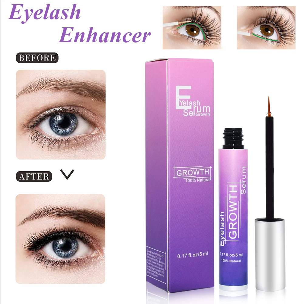 

Eyelash Enhancer Serum Natural Long Thick Looking Eyelash Eyebrow Booster Moisturizing Nourishing Serum Lengthening Growth