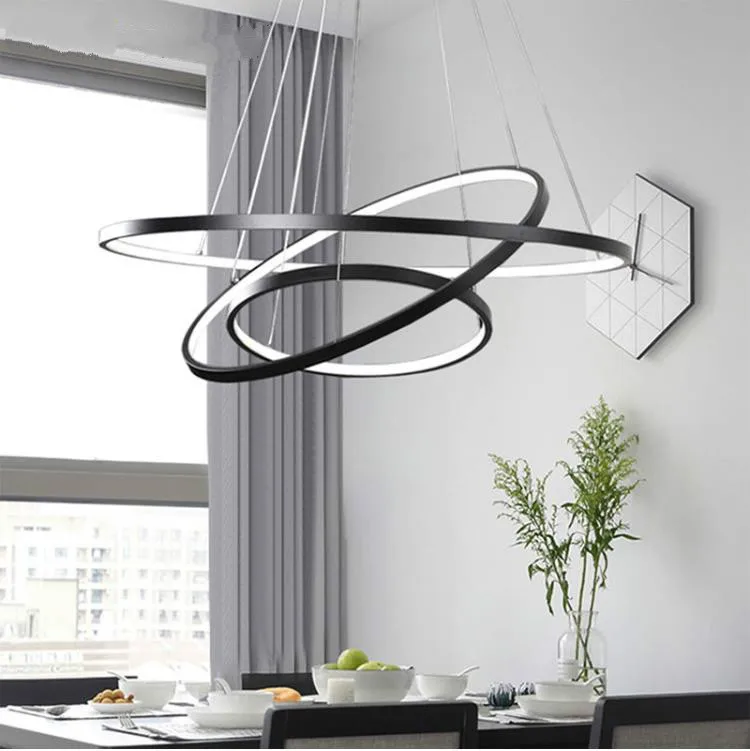 Современный светодиодный потолочный светильник с 5 кольцами лампа для гостиной