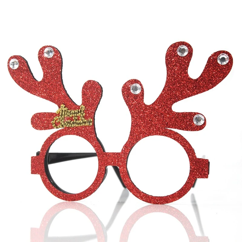 

1PC Christmas Glasses Santa Claus Snowman Snowflake Tree Elk Paper Glasses Party Photo Props 2022 Christmas Decoration For Home