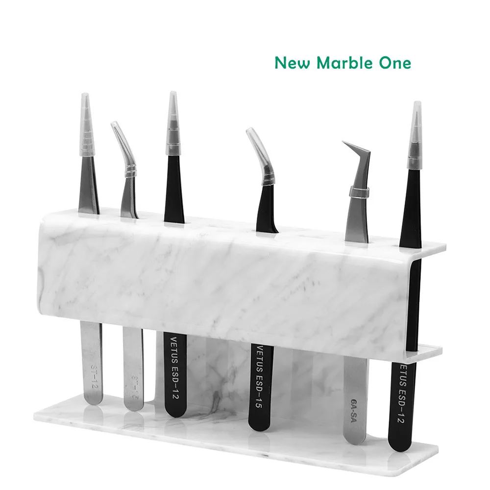 Стеллаж для хранения ресниц с 6 отверстиями белый/черный/мрамор/Роза инструменты