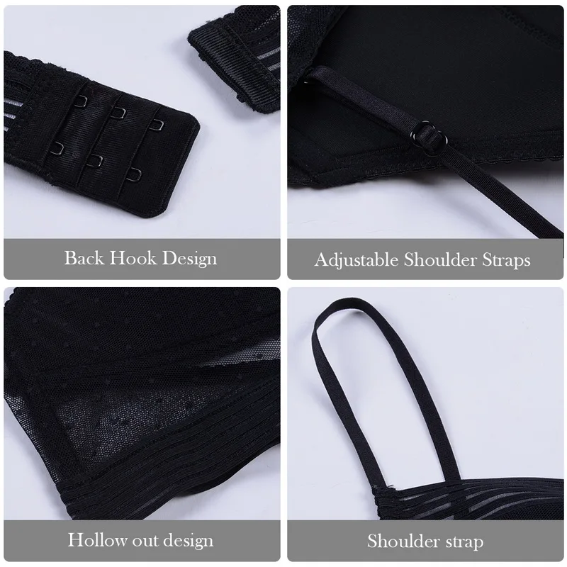 Бюстгальтер без бретелек с открытой спиной бюстгальтер пуш-ап Женский Бралетт