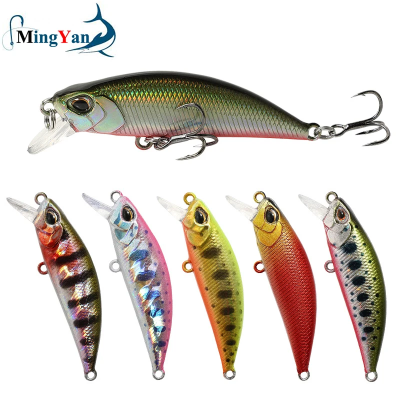 1 шт. Рыболовная Приманка Minnow 3D глаза 50 мм 5g Пластик жесткий искусственная наживка