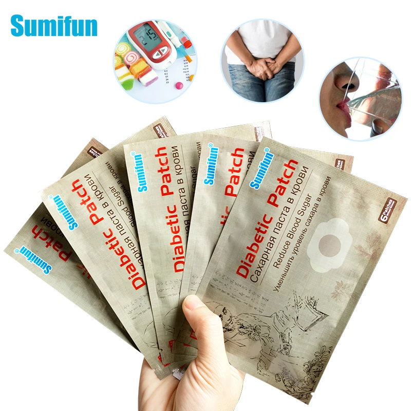 12 шт/2 сумки Sumifun диабетический патч стабилизирует сахара в крови штукатурки