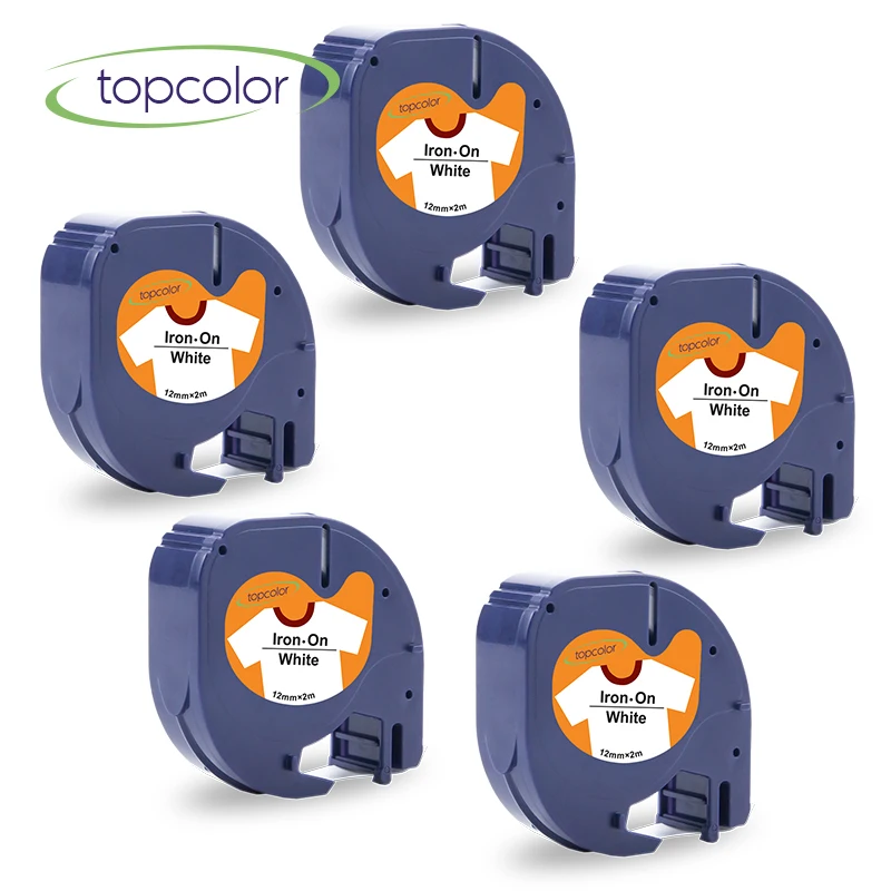 Topcolor 5PK 18771 18768 18769 тканевые этикетки ленты для утюга на одежде фотопринтер 12 мм