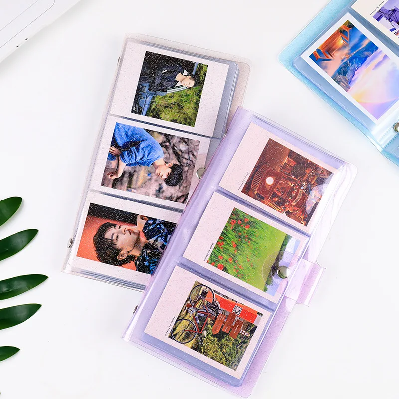 Kpop 72 кармана 3 дюйма мини пленки фото книга прозрачный альбом для Polaroid Fujifilm Instax 9 8