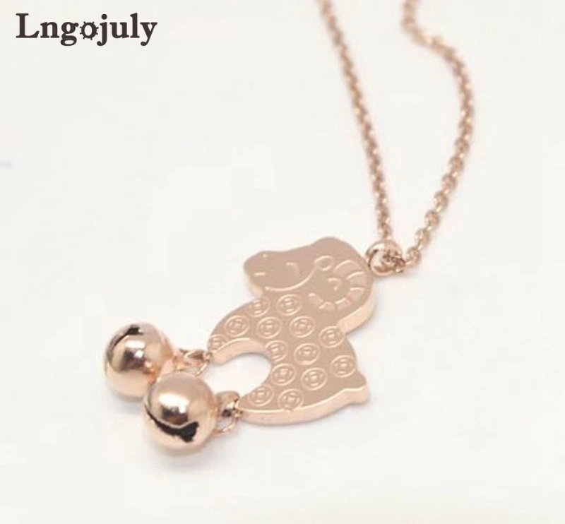 

Женское Ожерелье из титановой стали, ожерелье с подвеской в виде овцы