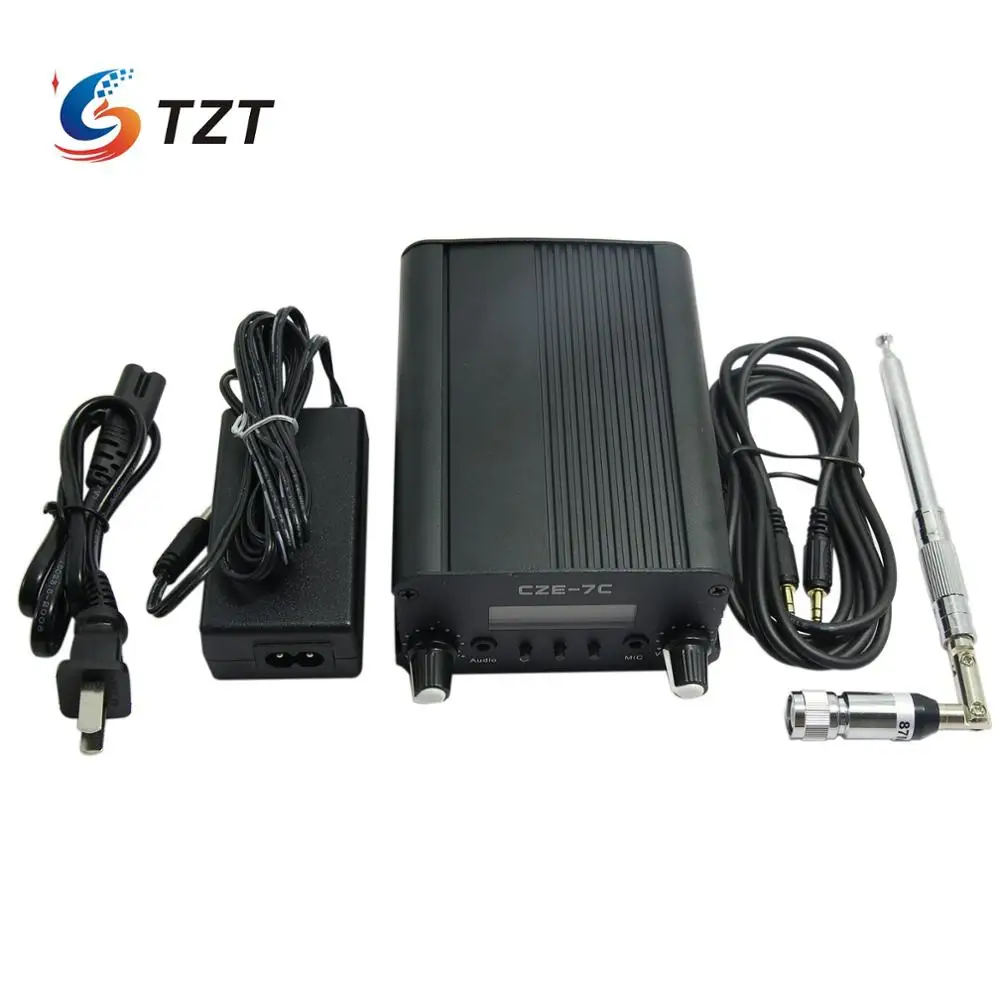 TZT CZE-7C PLL fm-передатчик радио вещательная станция 1 Вт/7 Вт стерео частота 76-108 МГц Pro