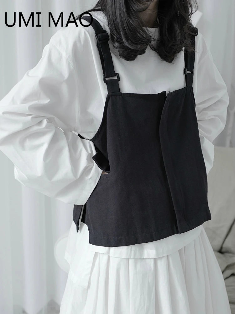 

Рубашка UMI MAO Yamamoto, дизайнерская нишевая черная японская функциональная ветрозащитная куртка, Женская свободная трендовая куртка