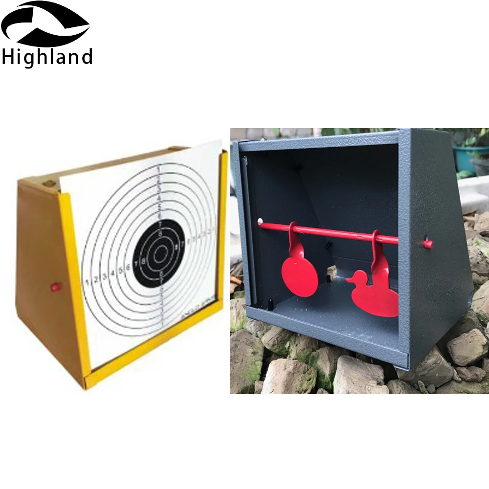 Сталь с 20 штуками бумаги для мишени стрельбы детей и взрослых ловушка гранулов