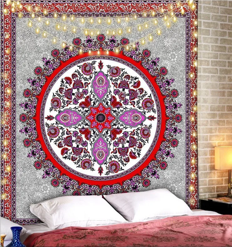 

Europe Home Decor Hippie Floral Wall Tapestry Bohemian Decor Wall Hanging Flower Tapestry Wall Cloth Fabric Boho Wall Carpe
