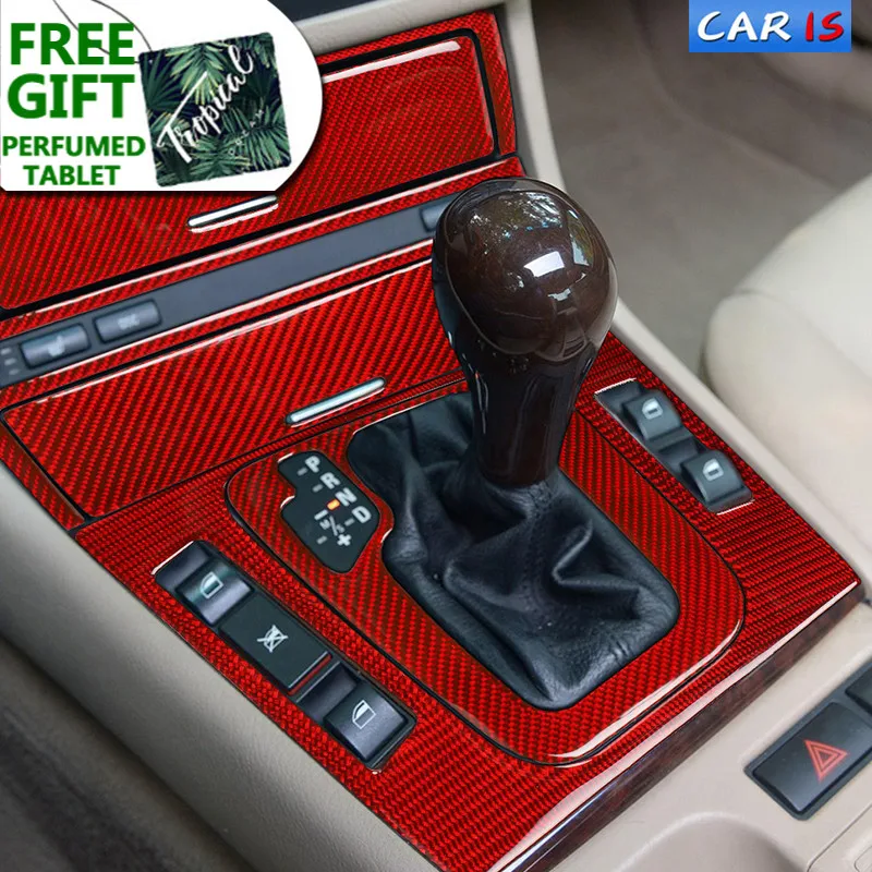 

Carbon Fiber Interior Car Stickers Central Control CD Panel Gear Cover Trim Lamp Eyebrows Decals For BMW E46 1998-2004 3 series