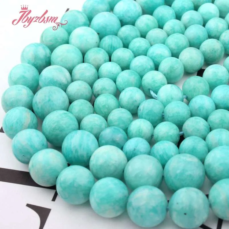 Натуральный Амазонит 6 мм 8 гладкие Зеленые Круглые русские бусины из камня для