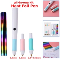 all in one kit heat foil pen usb power calligraphy with heat activated foil diy lettering foiling personal customize 3 nibs