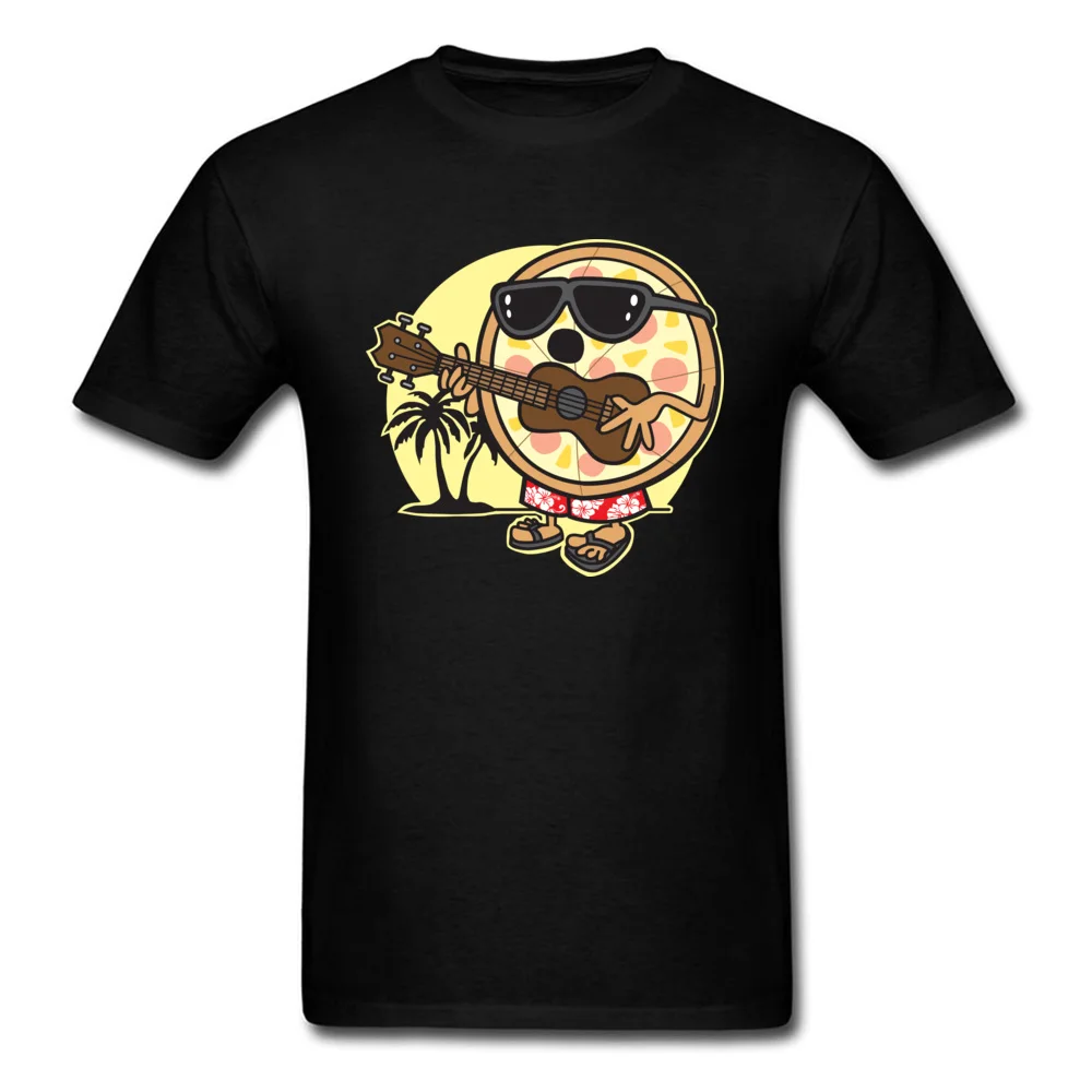 Гавайские Топы И Футболки с изображением пиццы Забавные футболки круглым