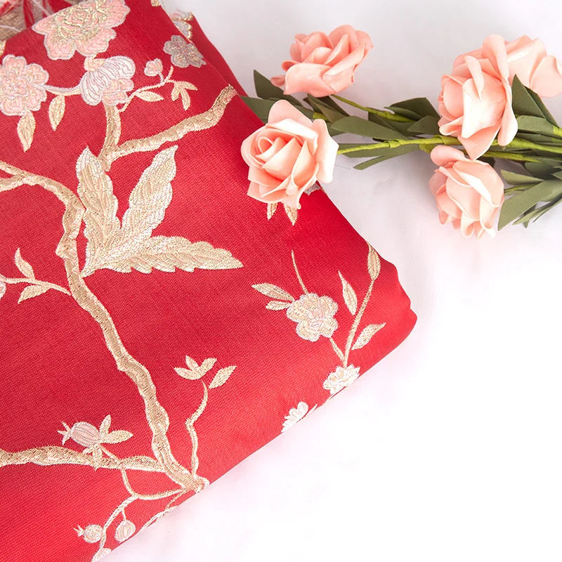 

Jacquard brocade dress fabrics sewing home textile fabric for kid and women clothing exquisite design fabric by the meter