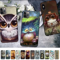 maiyaca cute owl phone case for iphone 11 12 13 mini pro xs max 8 7 6 6s plus x 5s se 2020 xr case