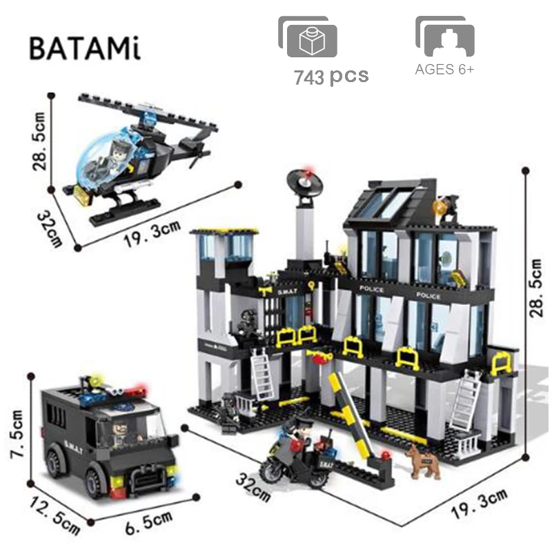 Наборы для моделирования совместимые с городским полетом патруль лодка Джип
