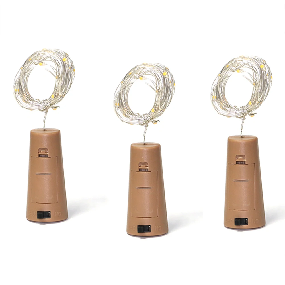 

Wine Bottle String Lights Hanging Cage Lampshade Ceiling Cork Shaped Long Life Energy Saving Light for Wedding Decor