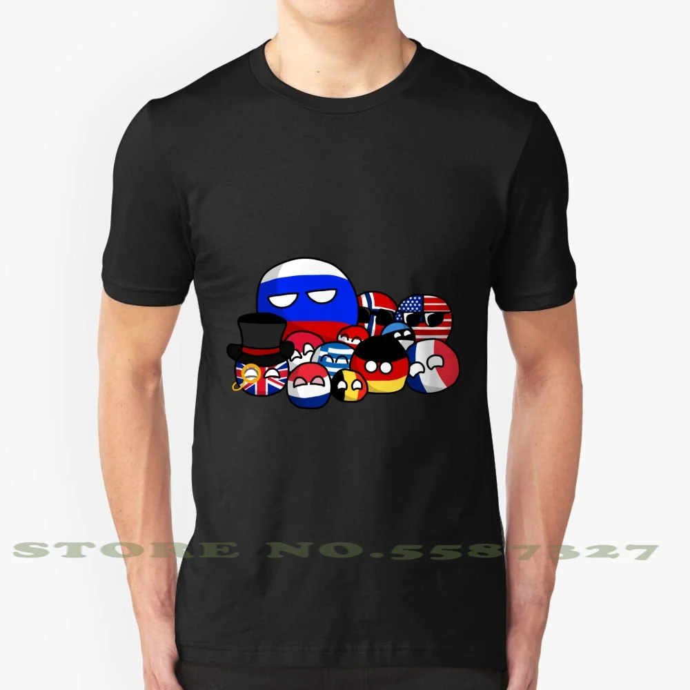 

Countryballs Graphic Custom Funny Hot Sale Tshirt Country Balls Countryballs European America American Russia Russian Austria