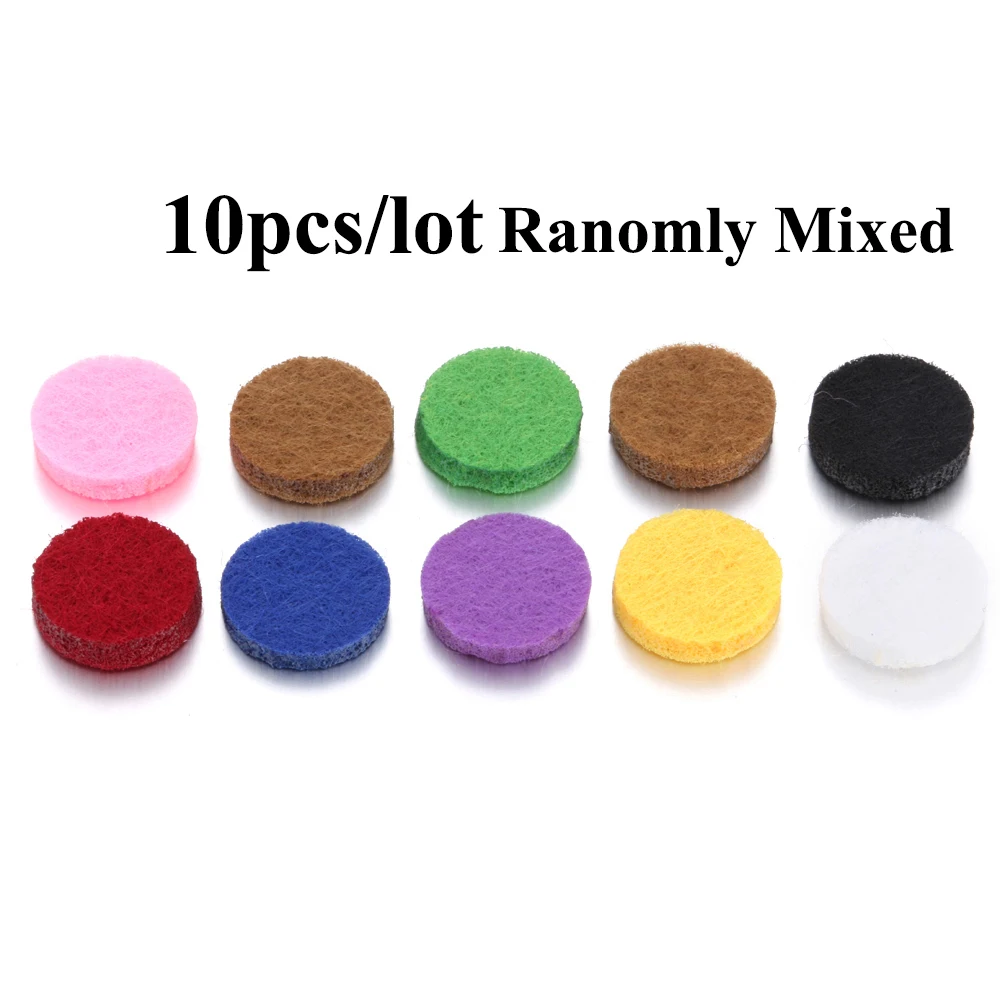 10pcs pads Ювелирные изделия для ароматерапии, медальон, ожерелье «Древо жизни», диффузор эфирного масла, арома-диффузор, ожерелье, Рождественский подарок - Окраска металла: 10pcs pads