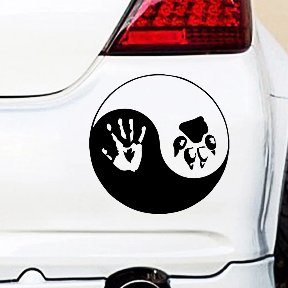 

Art Design Yin and Yang Stickers On The Car Interesting Reflective Car Stickers Decals
