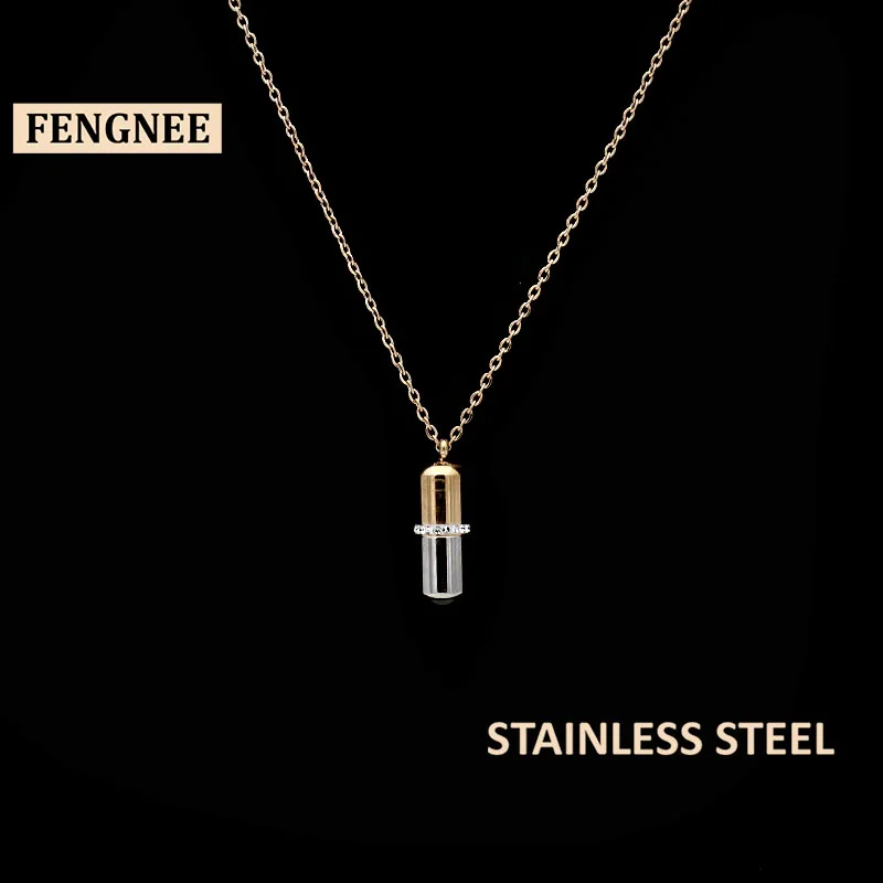 Fengnee Роскошные ювелирные изделия из нержавеющей стали для женщин Любовь розовое