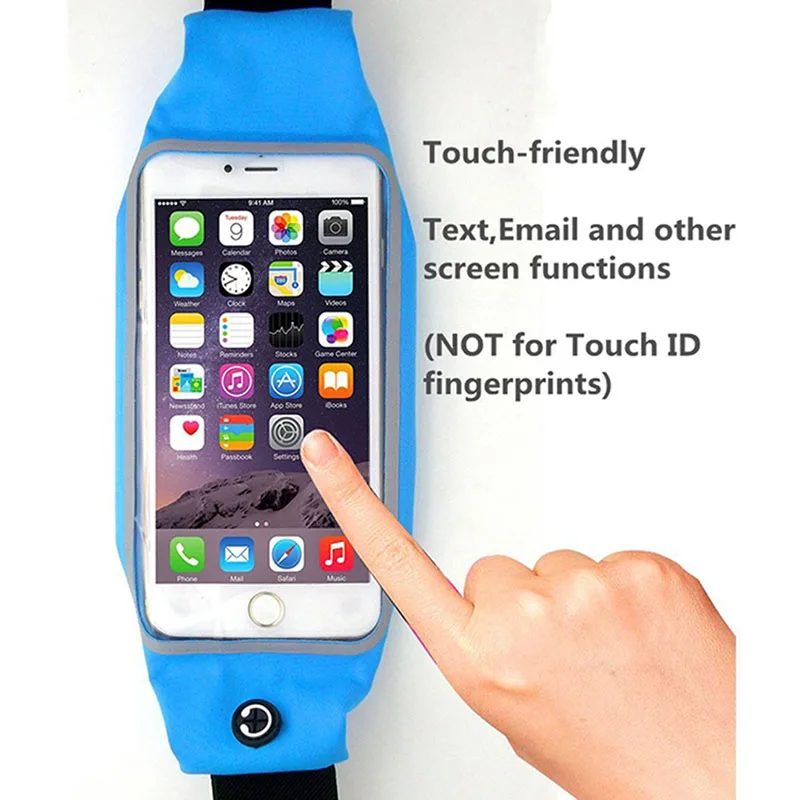 Поясная Сумка для бега BSLIUFANG водонепроницаемая с защитой от кражи сенсорного