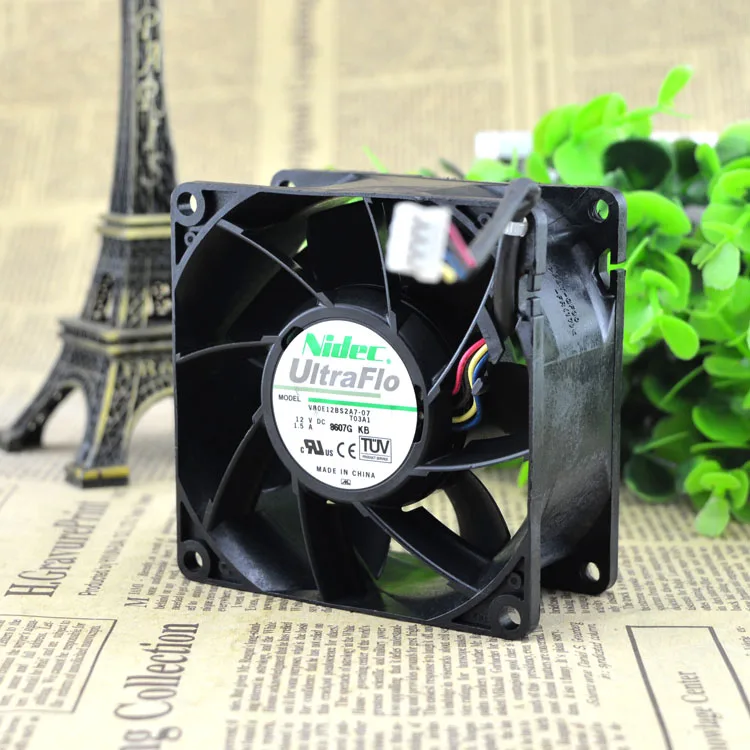 Для NIDEC 8038 12V 1.5A V80E12BS2A7 07 8 CM/cm ШИМ контроль температуры большой объем воздуха