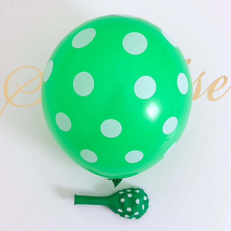 Green dot 10pc Детские Мультяшные вечерние шары на день рождения с изображением милой пчелки, латексные шары, флаги, игрушки на день рождения детей - Цвет: Green dot 10pc