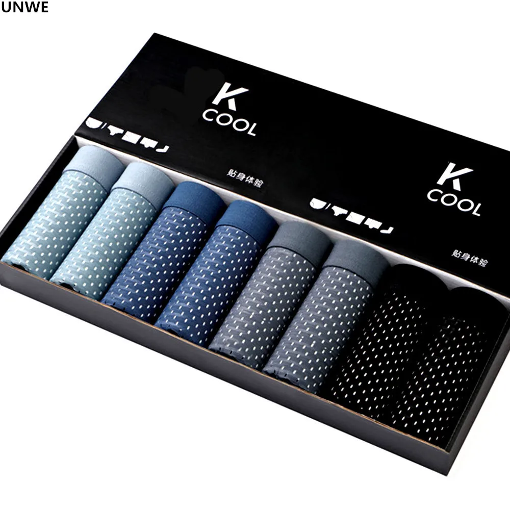 8 шт./лот Высокое качество нижнее белье брендовые боксеры мужские с u гульфиком