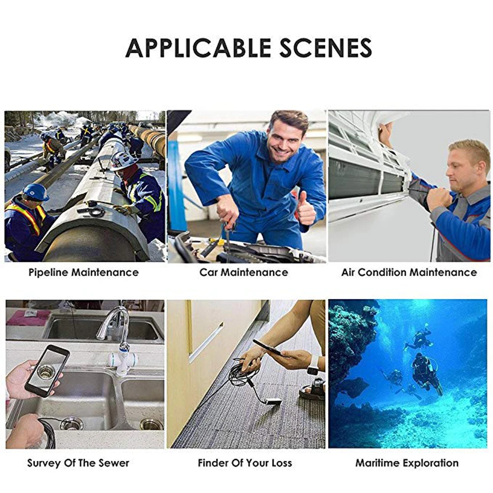 Беспроводной Эндоскоп 1200P с Wi Fi USB бороскоп для Iphone Android IOS Водонепроницаемая мини