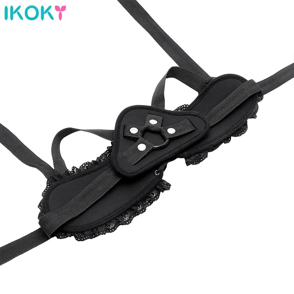 

IKOKY Strapon Penis Bondage Sex Toys for Women Lesbian Panty Adult Products Strap On Dildos Pants Lace Female Masturbator