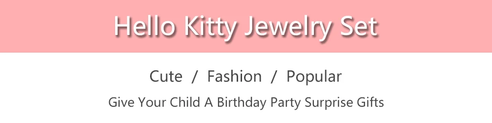 Милые детские аксессуары для волос hello kitty, набор повязок на голову, заколки для волос, повязка на голову, ожерелье, браслет, ювелирный набор, подарок на день рождения для девочек