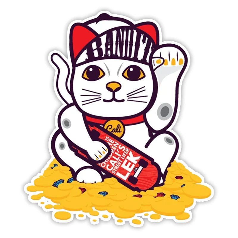 

11393# Various Sizes Removable Decal Bandit Cat Car Sticker Waterproof Accessories on Bumper Rear Window Laptop