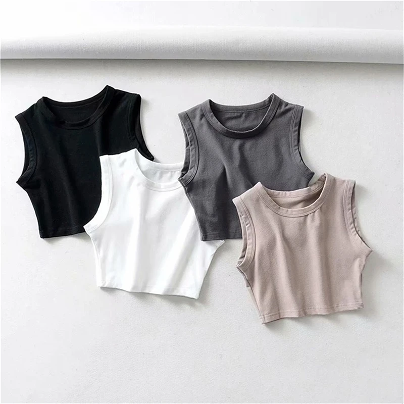 

Summer Vintage White Crop Tops Women Biker Black Punk Sexy Tank Top Korean Streetwear Cropped Sleeveless Tops Feminino