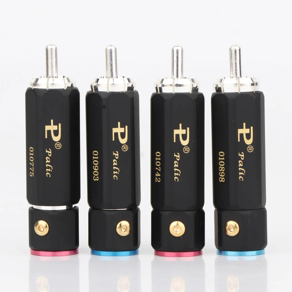 Palic высококачественный Посеребренный разъем RCA заглушка паяльный A/V коннектор HIFI