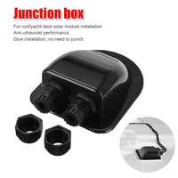 abs black junction box for motorhomes and yachts roof wire entry gland box solar panel cable for motorhome caravan boat