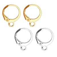20pcslot 1214 5mm gold tone french earring hooks wire settings base hoops for diy jewelry making wholsale